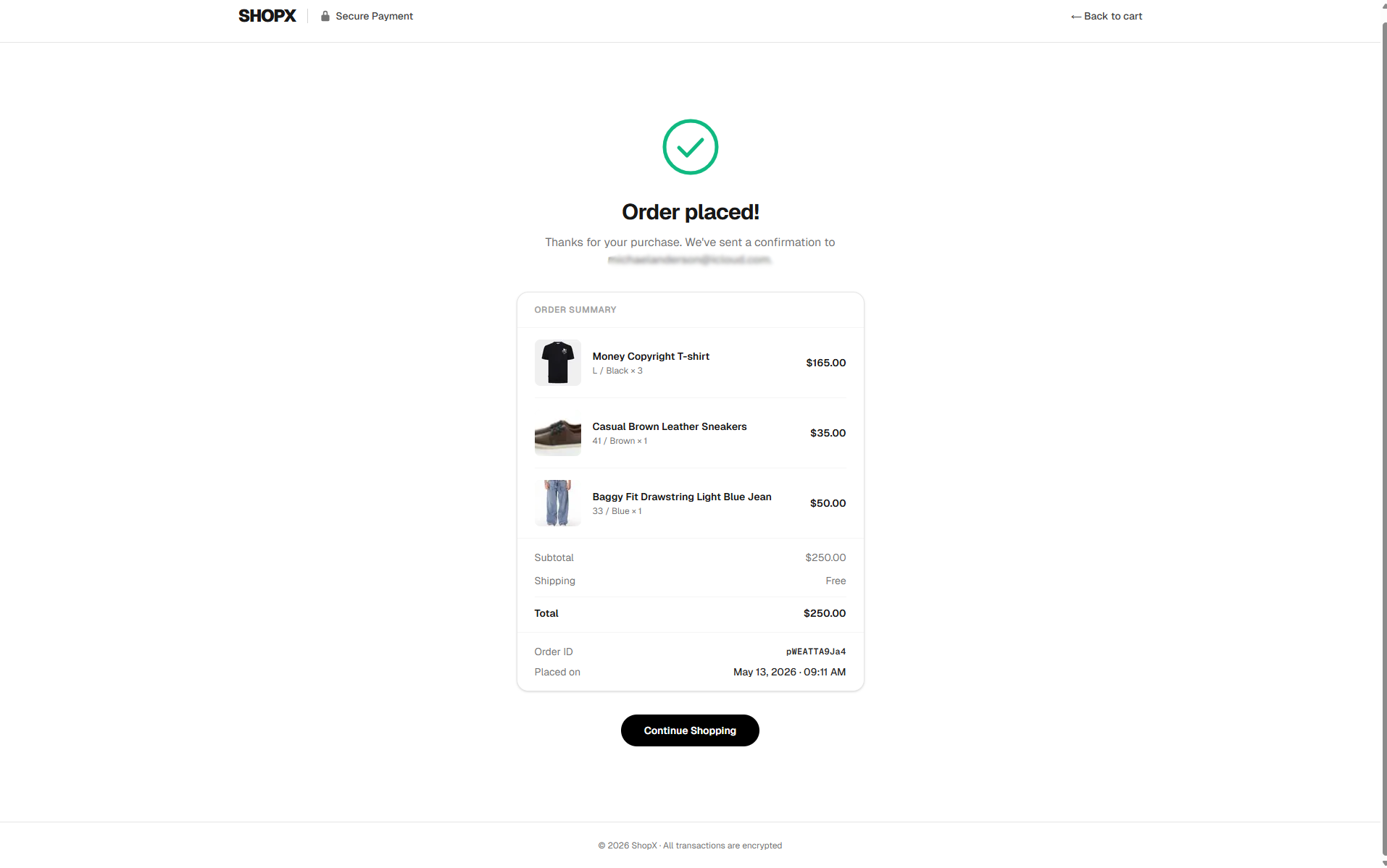 Order Placement Confirmation Tracker